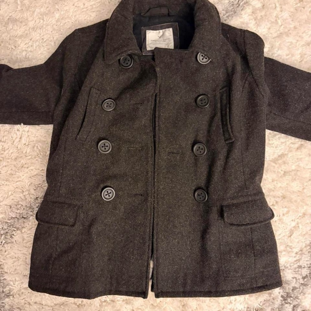 American Eagle Outfitters Dark Gray Pea Coat